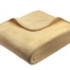 De luxe filt i beige färg storlek är 150 x 200 cm. Materialet är microfibrer mjukt och mysig